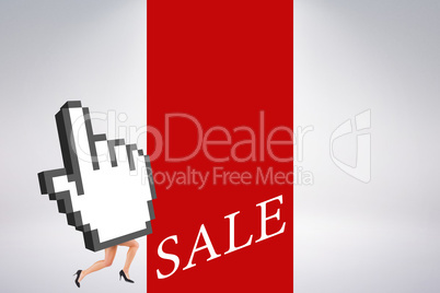 Composite image of cursor with legs Composite image of cursor with legs