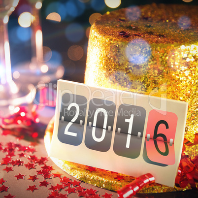 Table at new years eve celebration