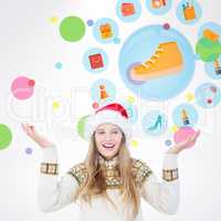 Composite image of smiling hipster looking at camera