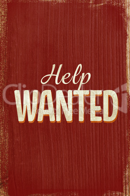 A Vintage help wanted sign