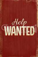 A Vintage help wanted sign