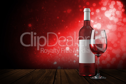 Composite image of rose wine