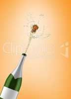 Composite image of champagne popping