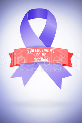 Composite image of domestic violence awareness graphic