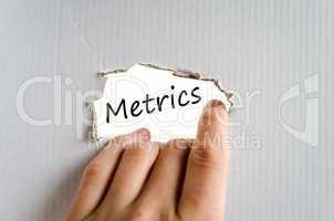 Metrics text concept