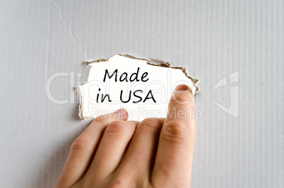 Made in Usa text concept