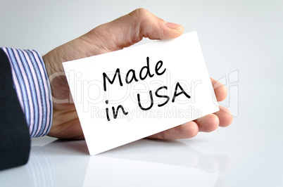 Made in Usa text concept