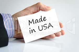 Made in Usa text concept