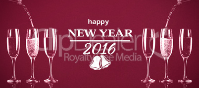 Composite image of happy new year message