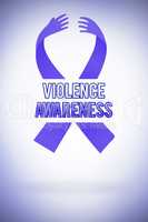 Composite image of domestic violence awareness graphic