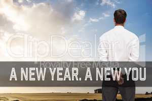 Composite image of motivational new years message