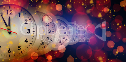Composite image of clocks