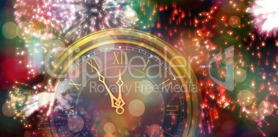 Composite image of large clock