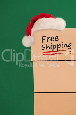 Composite image of pile of boxes Composite image of pile of boxes