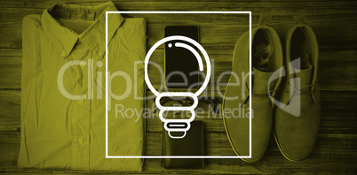 Composite image of light bulb