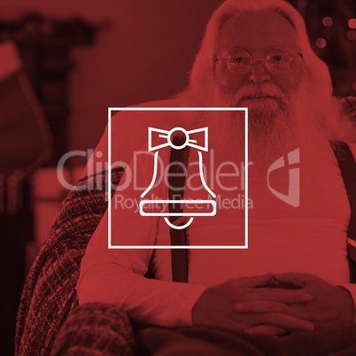 Composite image of happy santa without his jacket