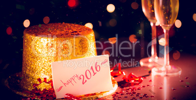 Table at new years eve celebration