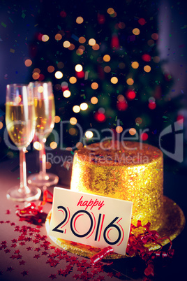 Table at new years eve celebration