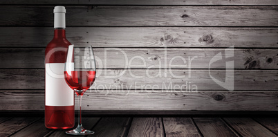 Composite image of rose wine