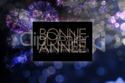 Composite image of glittering bonne annee