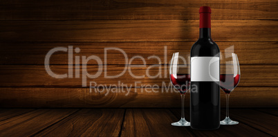 Composite image of red wine