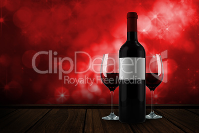 Composite image of red wine