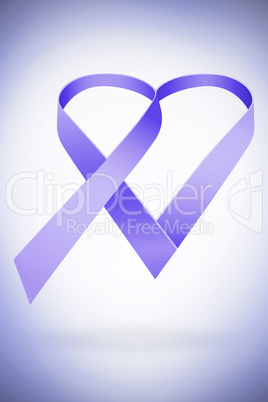 Composite image of purple ribbon