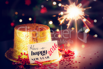 Table at new years eve celebration