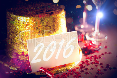 Table at new years eve celebration