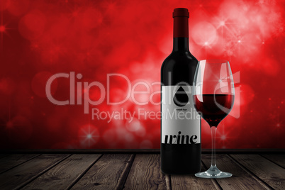 Composite image of red wine