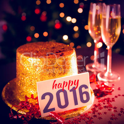 Table at new years eve celebration