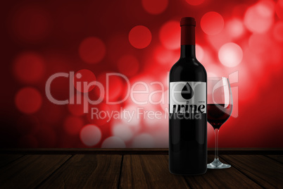 Composite image of red wine