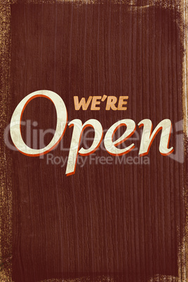 A Vintage coloured open sign