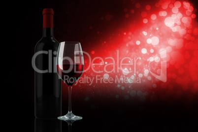 Composite image of red wine