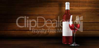 Composite image of rose wine