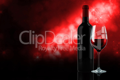 Composite image of red wine