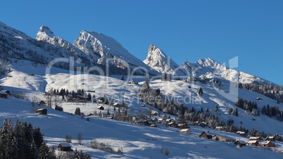 Churfirsten range in winter