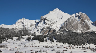 Majestic Mt Saentis in winter