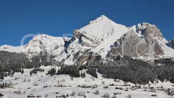 Majestic Mt Saentis in winter