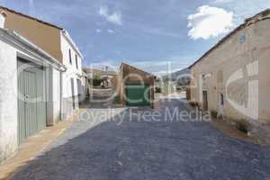 deserted streets of a village