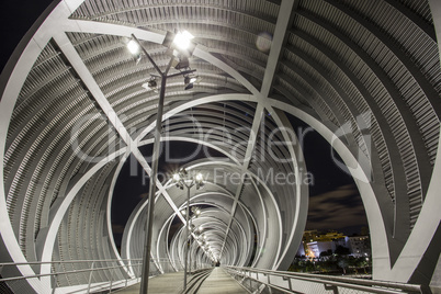 Modern bridge in madrid