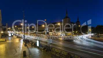 madrid night traffic