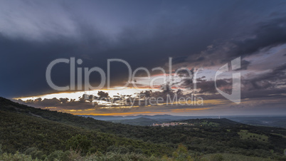 landscape with sunny spells