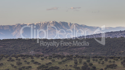 distant mountains in Spain