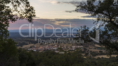 panoramic sunset town panoramic sunset town