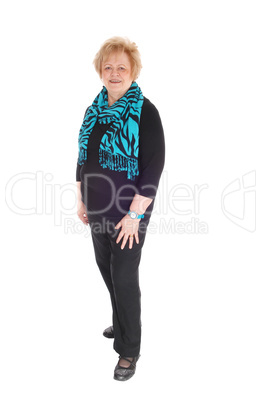 Full length image of older woman.