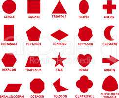 education basic geometric shapes