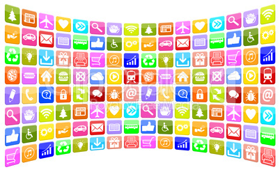 Application Apps App Icon Icons Sammlung für Handy oder Smartph