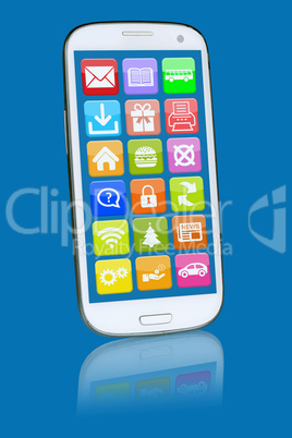 Smartphone oder Handy mit Programme Application Apps App