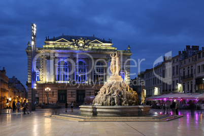 Montpellier Frankreich Place de la Comedie